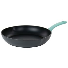 Oster Rigby 9.5 Inch Aluminum Nonstick Frying Pan in Blue with Pouring Spouts