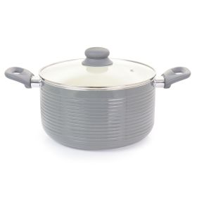 Oster Ridge Valley 6 Quart Aluminum Nonstick Dutch Oven in Grey