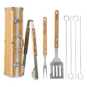 Gibson Home Barbecue Pro 8 Piece Stainless Steel Barbecue Tool Set with Carry Box