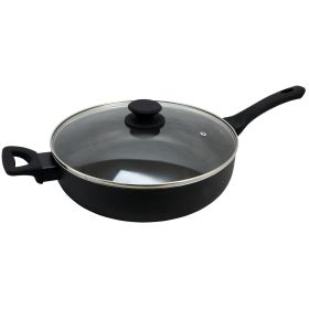 Oster Ashford 5 Quart Aluminum SautÃ© Pan with Tempered Glass Lid in Black