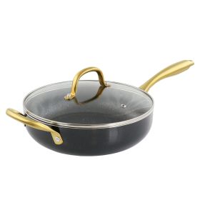 Gibson Home Ellsworth 3.5 Quart Aluminum Nonstick Saute Pan With Lid