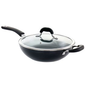 Kenmore Arlington 11 Inch Nonstick Aluminum Wok in Black Diamond