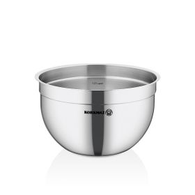 Korkmaz Gastro Proline 1.8 Quart Stainless Steel Mixing Bowl in Silver