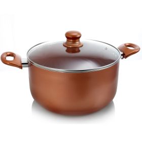 Better Chef 4 Qt. Copper Colored Ceramic Coated Dutchoven with glass lid