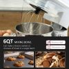 Silver Stainless Steel Tilt 600W Electric Mixer 6QT