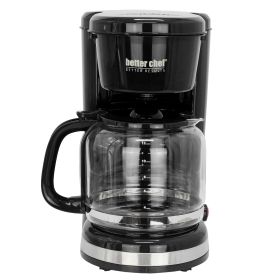 Better Chef 12 Cup 900 Watt Coffee Maker in Black