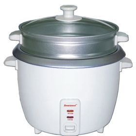 Brentwood 4 Cup Rice Cooker / Non-Stick with Steamer in White