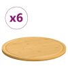 Chopping Boards 6 pcs √ò15.7"x0.6" Bamboo