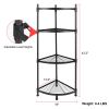 YSSOA 4 Tier Corner Display Rack Multipurpose Metal Shelving Unit, Bookcase Storage Rack Plant Stand for Living Room, Home Office, Kitchen, Small Spac