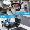 Dish Drying Rack Drain Board Utensil Holder Organizer Drainer Tableware Organizer Kitchen Countertop Storage Shelf