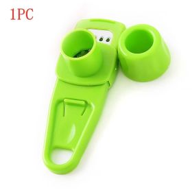 Multi-Functional Garlic Crusher Press Manual Garlic Peeler Ginger Garlic Grater Cutter Kitchen Accessories Home Gadgets (Color: Green)